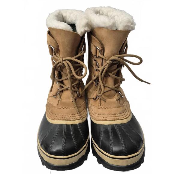 sorel caribou wool tobacco Men's Boot Stores Sorel Caribou Waterproof Men's Boots this boot locks in warmth and protection all winter SOREL + Barbour CARIBOU HORIZON